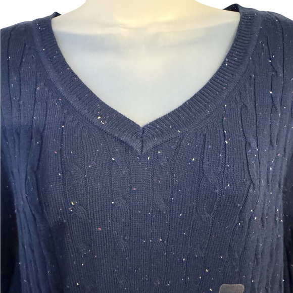 NWT NAVY SUPER SOFT!! V-Neck Sweater PLUS 2X #CL - Picture 2 of 11
